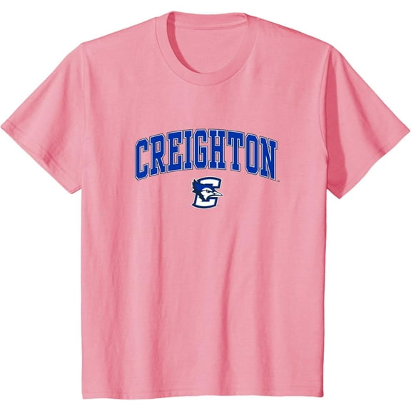 Kids Creighton Bluejays Kids Arch Over Pink T-Shirt