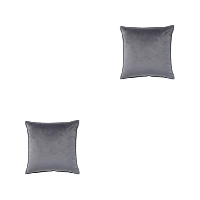 Bearachild Funda de cojín de asiento Funda de almohada Accesorios Oscuro Gris oscuro 40x40cm 2Conjunto