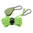 thumbnail image 2 of Miulika Pulley Ratchet Rope Hanger Wind Rope Non Slip Camping Rope Hanging Ropes Cord Lanyard Outdoor Guy Lines Tent Cords for Awning Green, 2 of 9