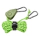 thumbnail image 2 of Polea, trinquete, colgador de cuerda, tensor, cuerda de Camping, tienda de campaña, cuerda guía con mosquetón Verde, 2 of 8