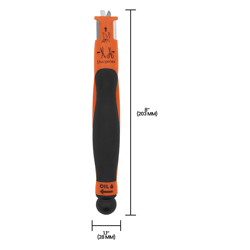 Zenport KS06 6-in-1 Multi-Sharpener for Pruners, Scissors, and Knives, Orange/Black - 10 Pack