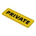 thumbnail image 3 of Uxcell 9"x3" Private Sign Acrylic Self Adhesive Door Sticker Wall Mounting Sign Golden, 3 of 5