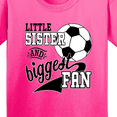 thumbnail image 4 of Inktastic Little Sister and Biggest Fan Soccer Player Youth T-Shirt, 4 of 5