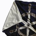 thumbnail image 2 of Simply Daisy 60" x 80" Ship Wheel Fleece Throw Blanket, Navy, 2 of 4