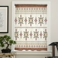 thumbnail image 4 of Boho Geometric Semi Sheer Curtains Drapes for Living Room,Bedroom,French Doors Window 72 Inches Long,Modern Brown Abstract Art Western Southwest Rod Pocket Chiffon Curtain Drapery Voile Drape Panel, 4 of 6