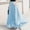 Sky Blue, variant on WWV Womens Skirt Elastic High Waisted Flowy Swing Skirt Dress Summer Solid Color Comfortable Ladies Loose Fit Beach Party Skirt Black L