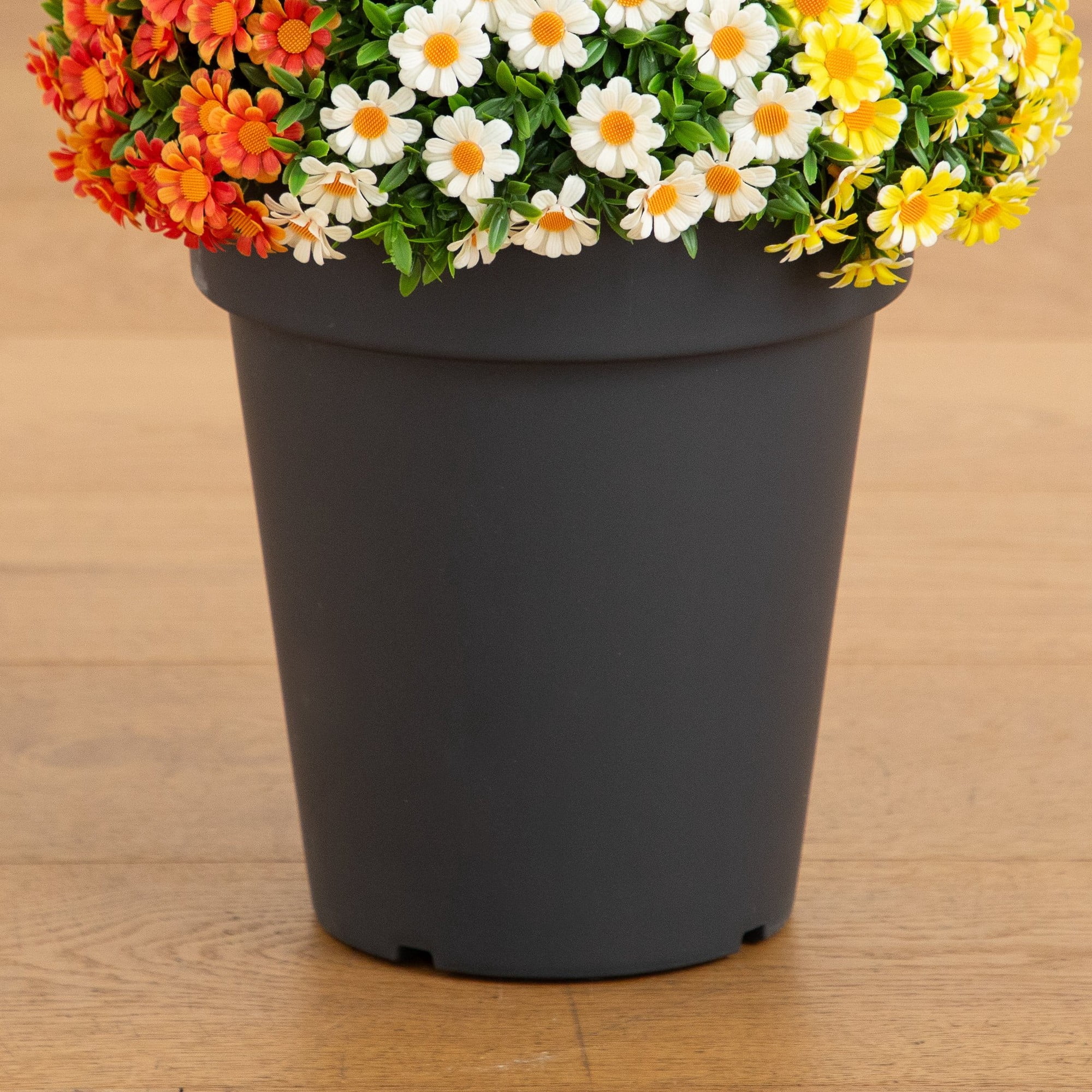 18in. UV Resistant Autumn Artificial Fall Mixed Daisy Plant in Pot (Indoor/Outdoor)