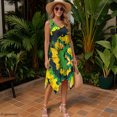 thumbnail image 5 of HELLHERO Sleeveless Sundress with Butterfly Print, Asymmetric Hem Midi Dress for Casual Work and Holiday Wear, 5 of 8