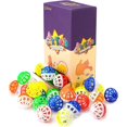 thumbnail image 3 of GHSDFBB 45PCS 1.6'' Cat Toy Ball with Bell Plastic Lattice Jingle Balls Kitten Chase Pounce Rattle Toy Assorted Color, 3 of 7