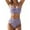 Light Purple, variant on Two Piece Sets for Women U Neck High Waist Bikini Tankini Textured Adjustable Strap Swimsuit Summer Bathing Suit for Beach and Pool