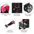 thumbnail image 5 of Costway Folding Lightweight Baby Toddler Umbrella Travel Stroller with Storage Basket Pink, 5 of 10