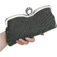 thumbnail image 2 of Evening Bag Woman Clutch Shiny Party Bag Versatile Handmade Bag Shoulder Satchel Bag, Bridal Prom Wedding Handbag/Black, 2 of 9