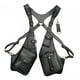 thumbnail image 4 of Bolso de hombro oculto bajo el brazo con bandolera ajustable de cuero para mujer y hombre. negro, 4 of 9