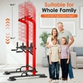 thumbnail image 4 of SogesPower 94.5"H Power Tower Pull Up Bar Station, 12 Adjustable Height Pull Up Bar Stand for Home Gym, Multi-Function Pull Up Dip Station Dip Bar Strength Training Fitness Equipment, 330LBS, Red, 4 of 8