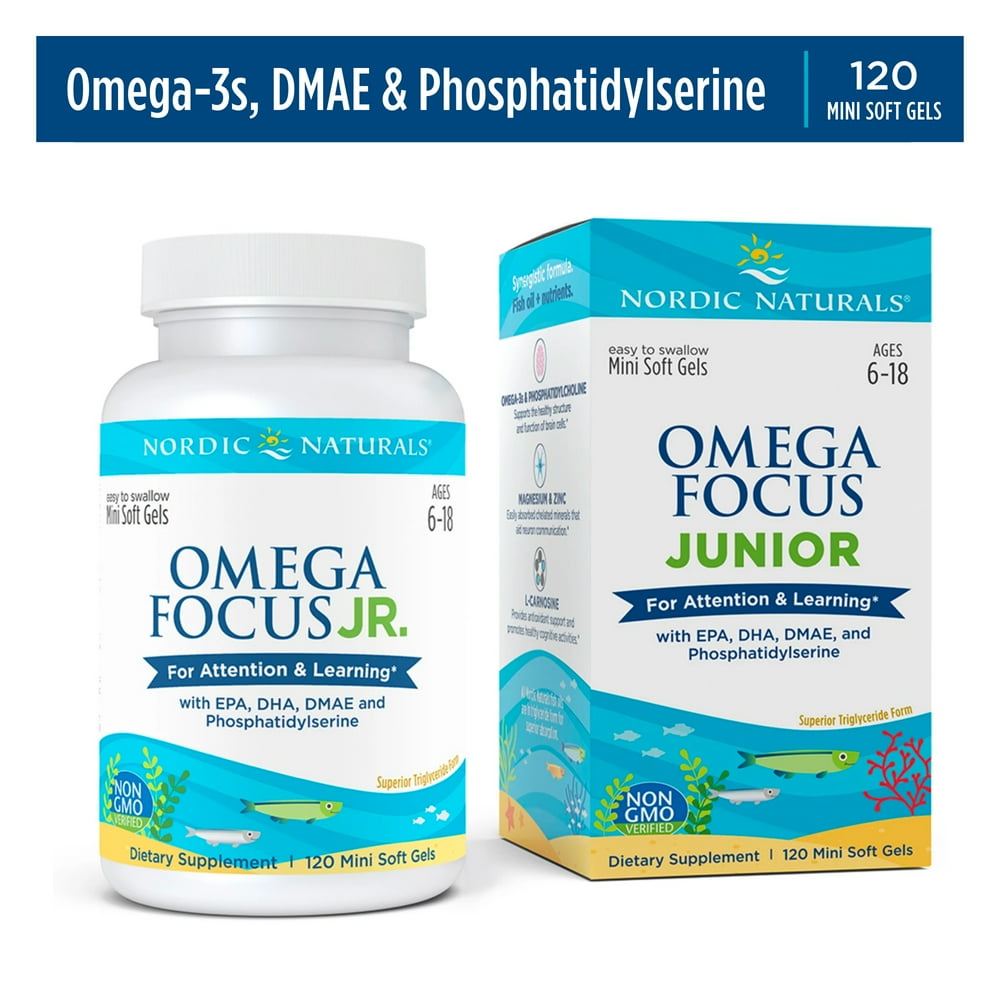 Nordic Naturals Omega Focus Junior Softgels, 120 Ct