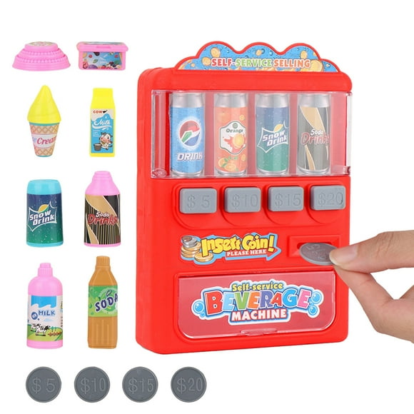Kids Vending Machine Toys Interactive Educational Drink Machine Toy Pretend Toy