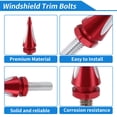 thumbnail image 4 of Tornillos para Parabrisas Unique Bargains para Harley Davidson Touring Street Glide/ Street Glide Specials 2014-2024 1 Tornillo Largo 2 Tornillos Cortos Aleación de Aluminio Rojo, 4 of 6
