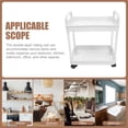 thumbnail image 2 of Rolling Cart Storage Trolley On Wheels 2-Tier Cart On Wheels for Kitchen Bathroom Laundry Room, 2 of 8
