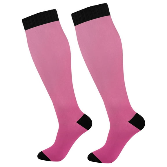 joogoo Gradient Pink Long Socks Women Men Knee High Sock