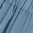 thumbnail image 4 of Aihuaihua Cotton Linen Pants Women Elastic High Waisted Straight Leg Lounge Pants Casual Slacks Summer Trousers with Pockets Blue XXL, 4 of 6