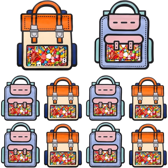 24PCS Birthday Party Favors Goodie Bags - Cartoon Style Durable Plastics Gift with Handles for Candy Treats,Events (Classroom Bags, Large)
