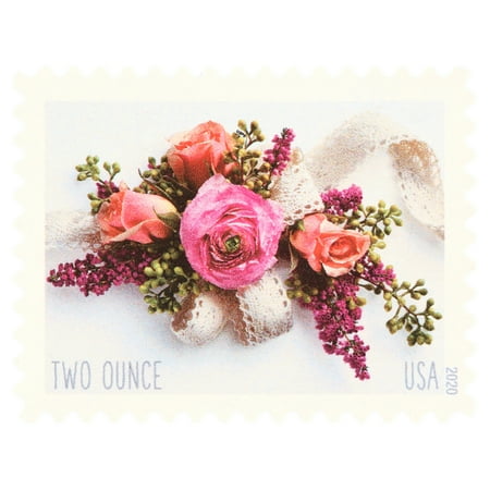 Garden Corsage 2 Sheets of 20 USPS 2 ounce First Class Forever Postage Stamps Wedding Celebration (40 Stamps)