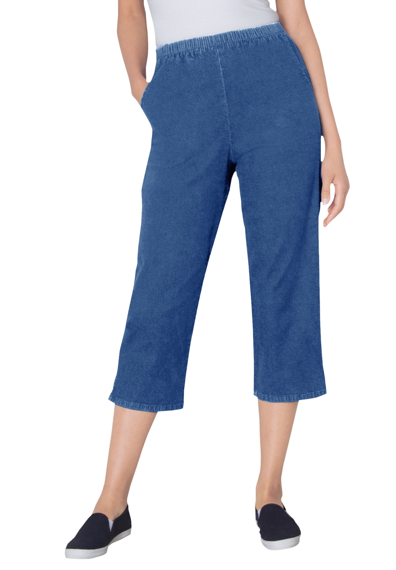 Woman Within Woman Within Women's Plus Size Petite Capri Fineline