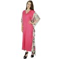 thumbnail image 3 of Bimba Women Pink Rayon Kaftan Maxi Dress Long Caftan Gown Classy Coverup, 3 of 6