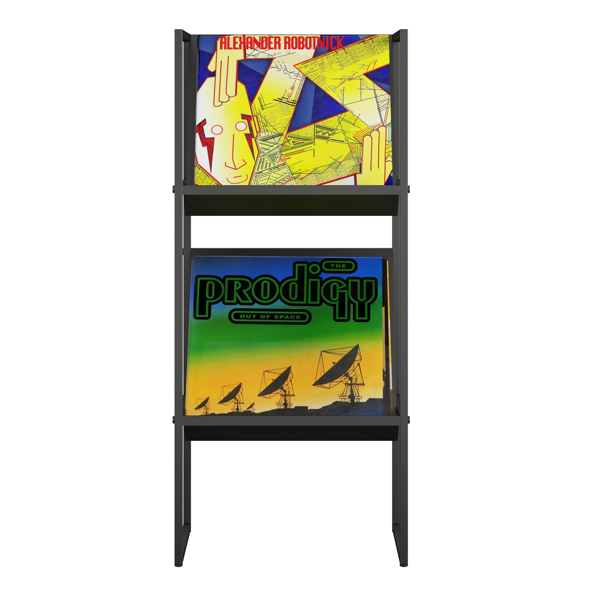 Novogratz Helix Vinyl Record Storage, Black