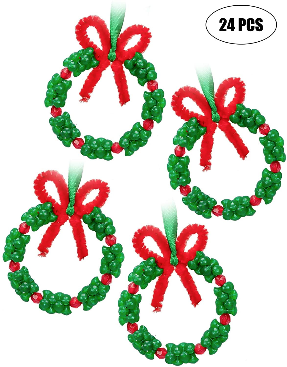 Download Christmas Beaded Ornament Kit Xmas Party Craft Wreath Holiday Tree Decorations Kids Supplies 24pcs Walmart Com Walmart Com PSD Mockup Templates