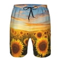 thumbnail image 3 of Logiee Beautiful Golden Sunflower Field Print Mens Swim Trunks Quick Dry Board Shorts,Breathable Hawaii Beach Shorts Swimwear Bathing Suits-Small, 3 of 6