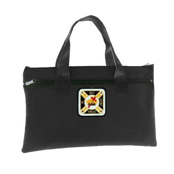 Knights of Templar Black Masonic Tote bag for Freemasons. In Hoc Signo Vinces