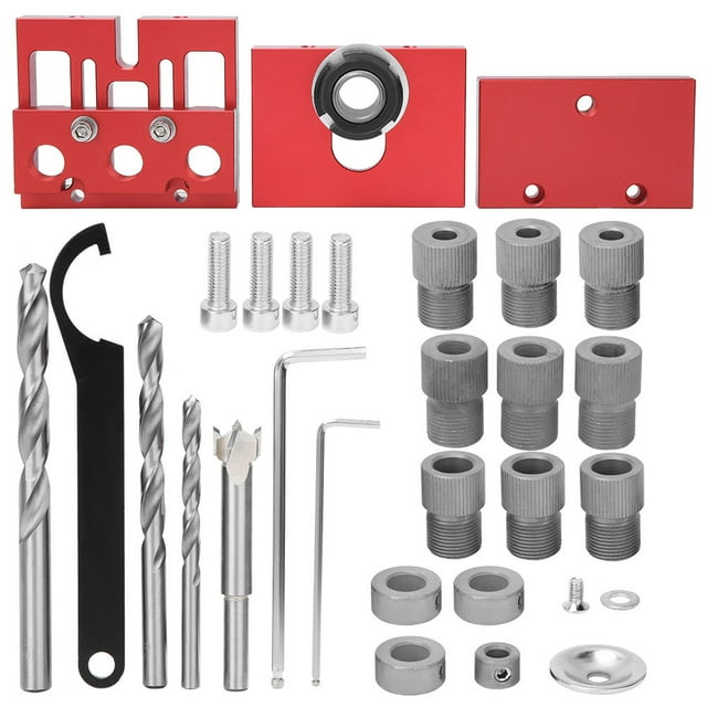 Hole Drill Punch Positioner Aluminum Alloy 3 in 1 Woodworking Punching Guide Locator