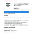 thumbnail image 2 of Front Brake Hose Lock - Compatible with 1992 - 1999 Chevy K1500 Suburban 1993 1994 1995 1996 1997 1998, 2 of 2