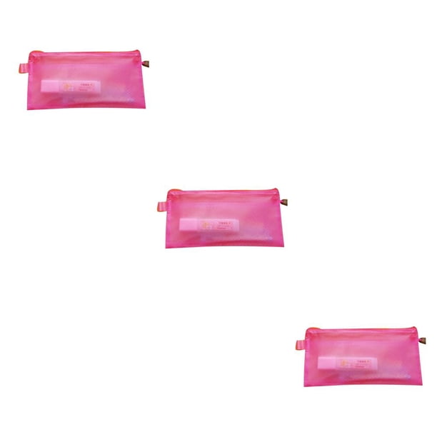 Inteprter Bolsa transparente de doble rejilla con cremallera para documentos, suministros de papelería de oficina, PVC, A4/A5/A6/B5 Type5 NO5