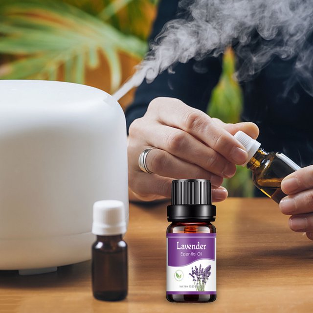 Aceites esenciales para humidificador de aire difusor de Aroma soluble en Wdftyju agua para aromaterapia aceites esenciales de lavanda botella de 10ml