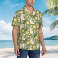 thumbnail image 5 of Fotbe Happy Easter Hawaiian Shirt for Men Unisex Summer Beach Casual Short Sleeve Cotton Linen Button Down Shirts-XX-Large, 5 of 9