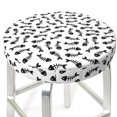 thumbnail image 3 of Balery Fish Bone Fundas de asiento para taburete de bar redondo de tela de terciopelo ajustables que protegen de arañazos y manchas para sillas de 14 a 17 pulgadas.-12 inch, 3 of 7
