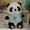 Blue Sweater, variant on Cute Fluffy Panda Plush Toy, Adorable Chinese Panda Stuffed Animal Doll with Pink Paw Pads, Soft Wildlife Plushie for Kids Home Decor Birthday Gift