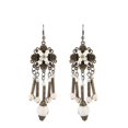 thumbnail image 3 of Ethnic Folk Style Hollow Out Long Tassel Beads Dangle Stud Earrings Blue------Product code 60548, 3 of 4