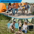 thumbnail image 2 of Zimtown 2 Pack Lawn Chair Folding Web Set Beach Chair Camping Chair Blue, 2 of 7