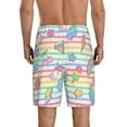 thumbnail image 3 of Naloa Cute Unicorn Men's Short Pajama Pants, Lounge Comfort Shorts with Elasticized Waistband and Side Pockets - Medium, 3 of 9
