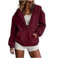 thumbnail image 2 of Juesizh Womens Rain Jacket Zip up Waterproof Coat Comfy Casual Zip up Jackets with Pockets, S-2XL, 2 of 9