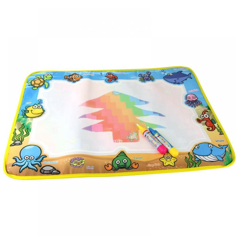 Magic Water Drawing Mat with Rainbow Color Swatches,Children Magic Water  Drawing Mat Board,Educational Toy Gift For Kids_JAYSRIS