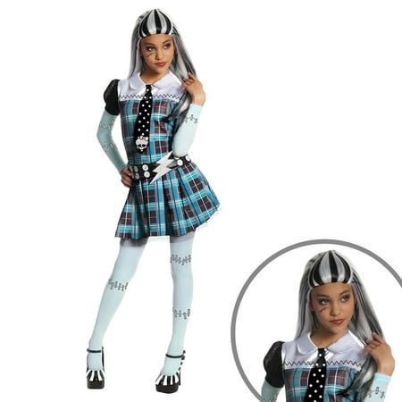Monster High Frankie Stein Costume for Girls and Girl's Monster High Frankie Stein Wig