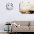 thumbnail image 3 of Reloj de pared de 10 pulgadas con termómetro e higrómetro, preciso, para colgar en casa o en la oficina. Pilas no incluidas, color plateado., 3 of 6