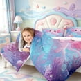 thumbnail image 3 of Manfei Kawaii Axolotl Full Size Comforter Sets,Ocean Amphibian Print Bedding Comforter Set,Reversible,3pcs,1 Comforter and 2 Pillowcases, 3 of 7