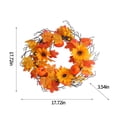 thumbnail image 3 of VerPetridure Thanksgiving Wreath for Front Door Fall Wreath Fall Decorative Wreath for Thanksgiving Decorations Indoor Outdoor Farmhouse Party Supplies, 3 of 8
