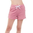 thumbnail image 3 of MixMatchy Women's Solid French Terry White Piping Comfy Shorts, 3 of 6