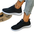 thumbnail image 5 of HTHLVMD Breathable Mesh Athletic Sneakers, Walking Shoes Women Orthopedic Lace-Up Sneakers Arch Support Breathable Tennis Running Shoe for Plantar Fasciitis Bunions, Black 5.5, 5 of 5